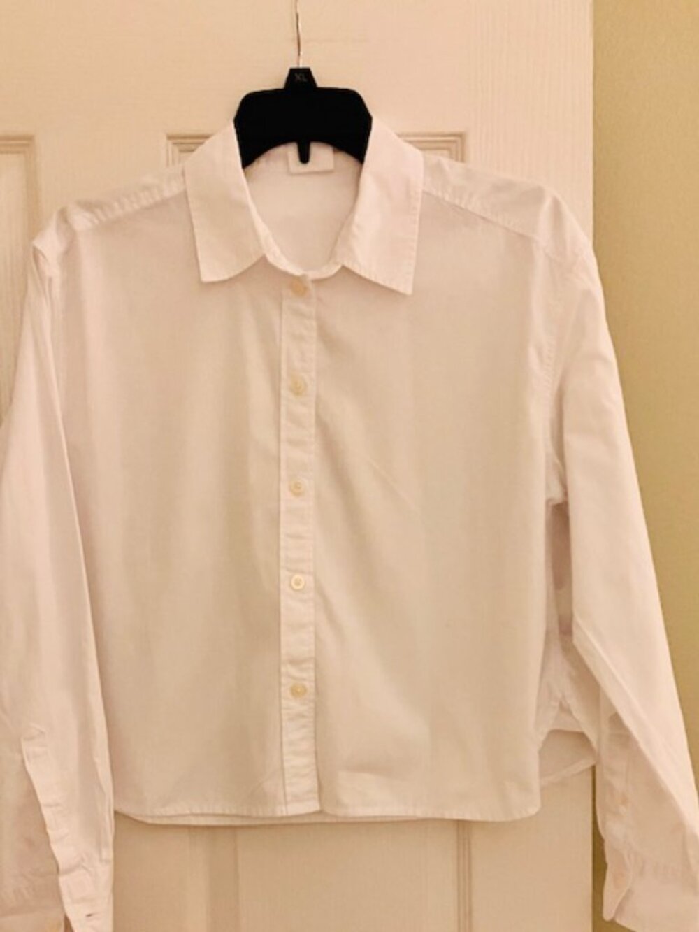 Gap women's button-down blouse white size S cropped classic - Picture 2 of 5